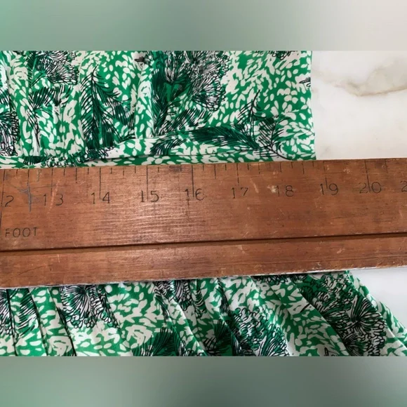 Boden Long Sleeved Dress 16 Selina Kelly Green Floral Knee Length - Picture 7 of 13